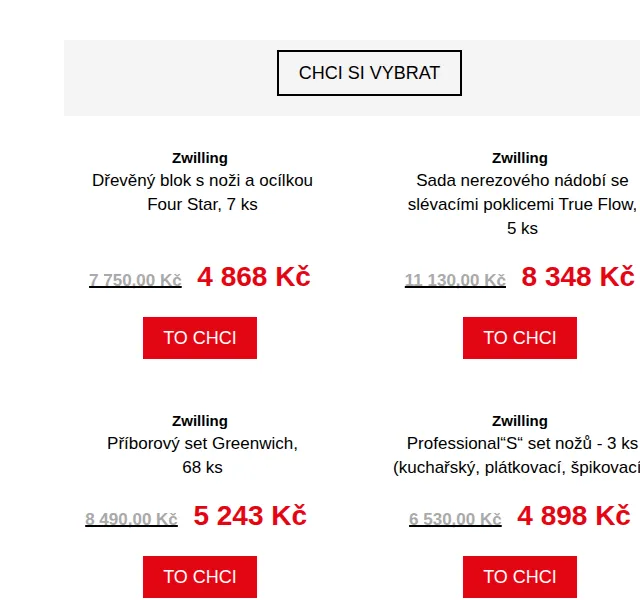 Potten & Pannen: -25 % na Zwilling nože, příbory a sady nádobí – červen 2026 | Nuslet.cz