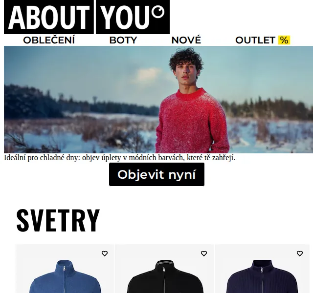 ABOUT YOU: Pletené outfity a svetry v módních barvách – červenec 2026 | Nuslet.cz