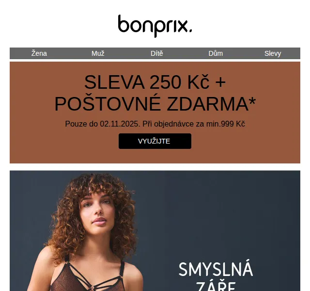 bonprix: 250 Kč sleva + poštovné zdarma – červenec 2026 | Nuslet.cz