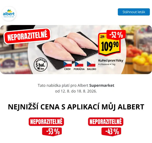 Albert: Losos, máslo, zmrzlina – sleva až 50 % | Srpen 2026