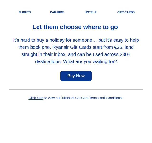 Ryanair: Dárkové karty od 25 € – duben 2026 | Nuslet.cz