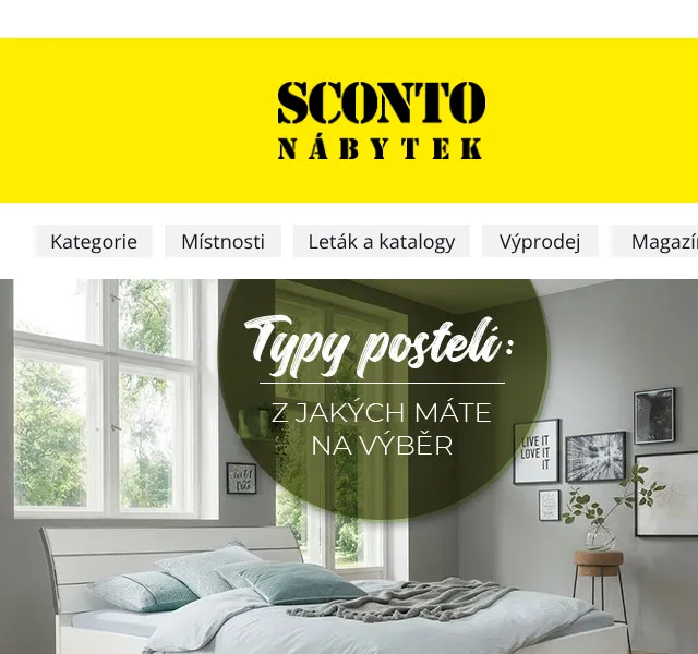 Sconto: Postel na výběr – červen 2026 | Nuslet.cz