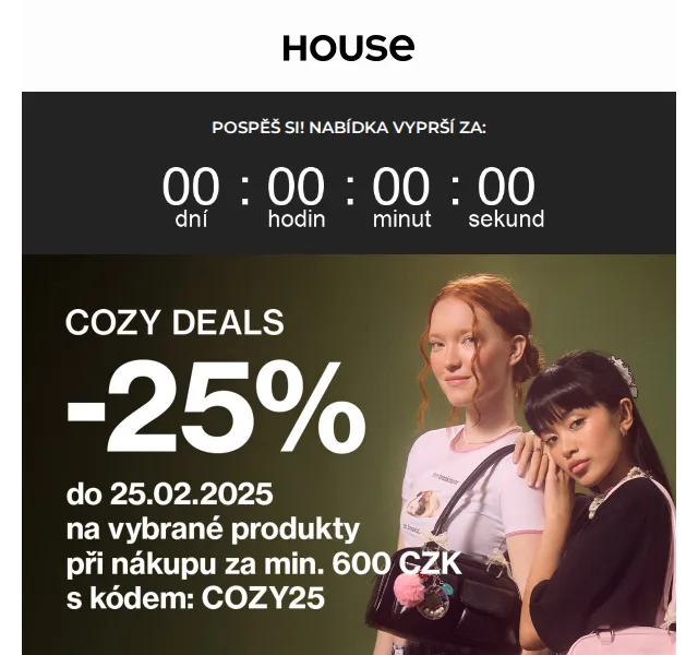 HOUSE: 25% sleva na pohodlné oblečení – červenec 2026 | Nuslet.cz