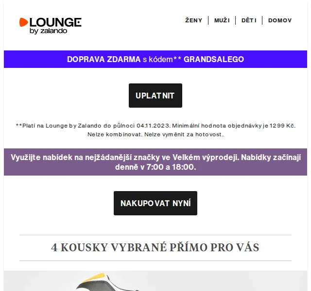 Lounge by Zalando: Velký výprodej – 80% sleva na Nike, Pinko, Crocs – červenec 2026 | Nuslet.cz