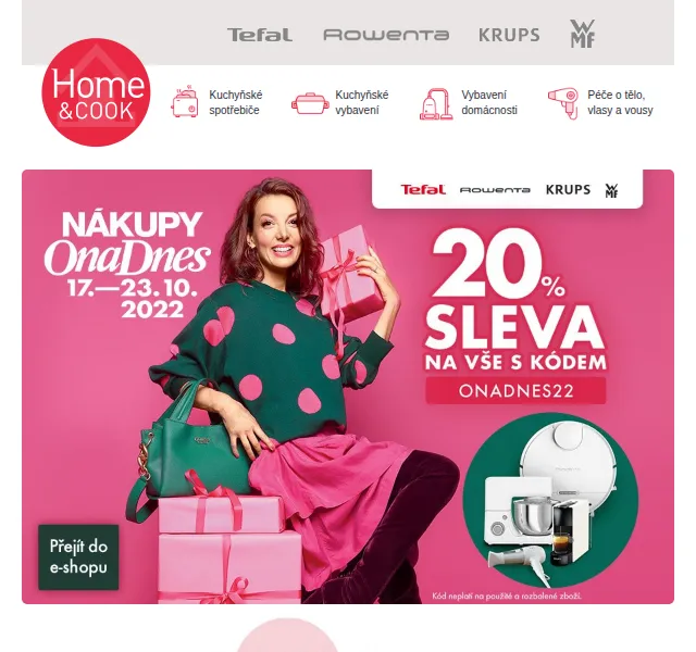 Home & Cook: Sleva až 56 % na Tefal a Rowenta – červen 2026 | Nuslet.cz