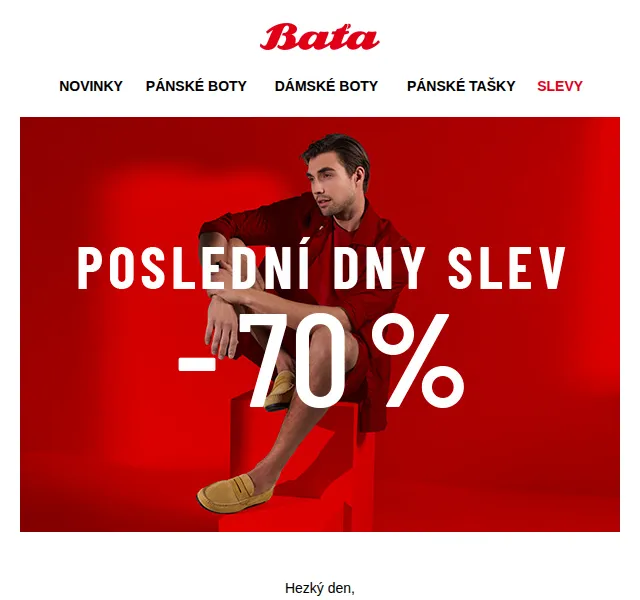 Baťa: Letní výprodej se slevami až 70 % – červen 2026 | Nuslet.cz