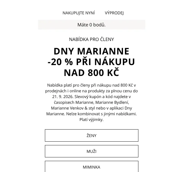 H&M Fashion: -20 % sleva pro členy – září 2026
