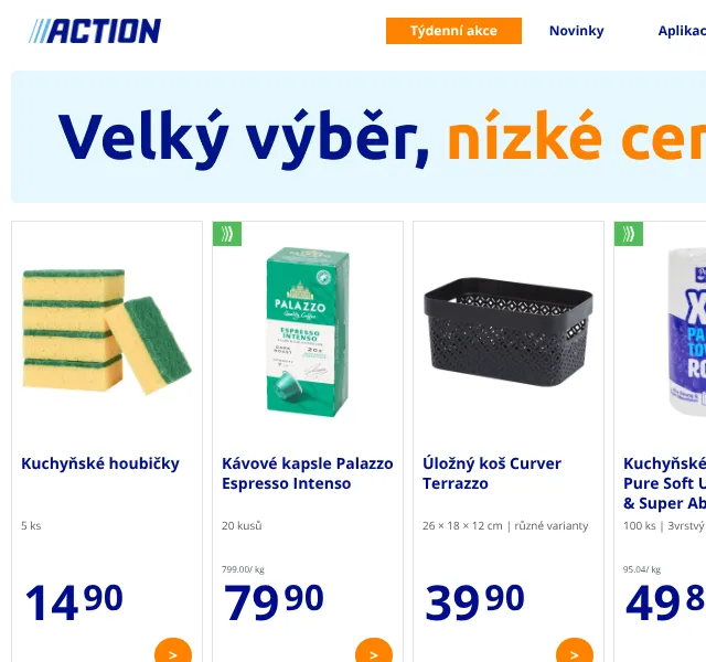 Action: Čisticí ubrousky, krmivo pro psy – červenec 2026