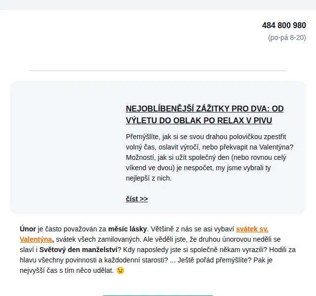 Adrop: Zážitkové dárky pro dva – únor 2026 | Nuslet.cz