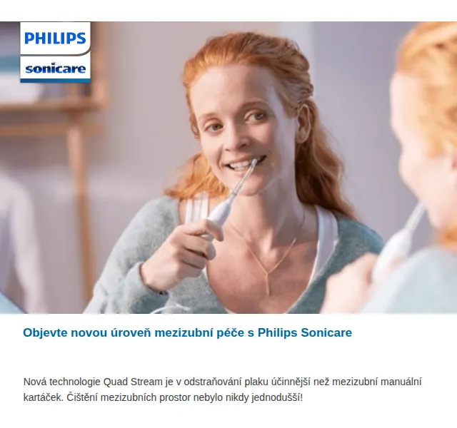 Philips: Ústní sprcha Sonicare Quad Stream – červenec 2026 | Nuslet.cz