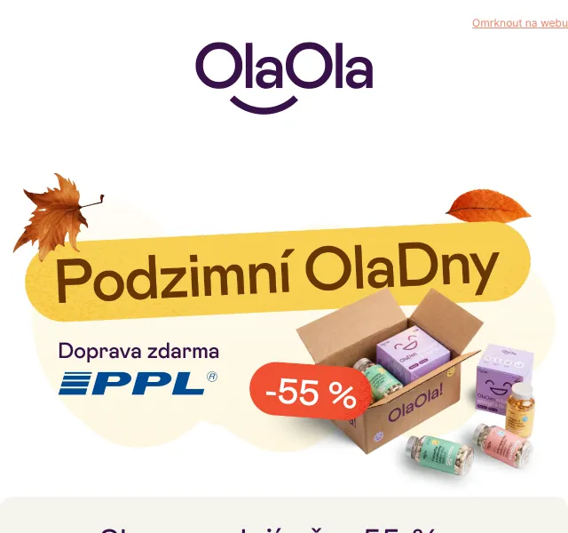 OlaOla: Podzimní slevy až 55 % + doprava zdarma