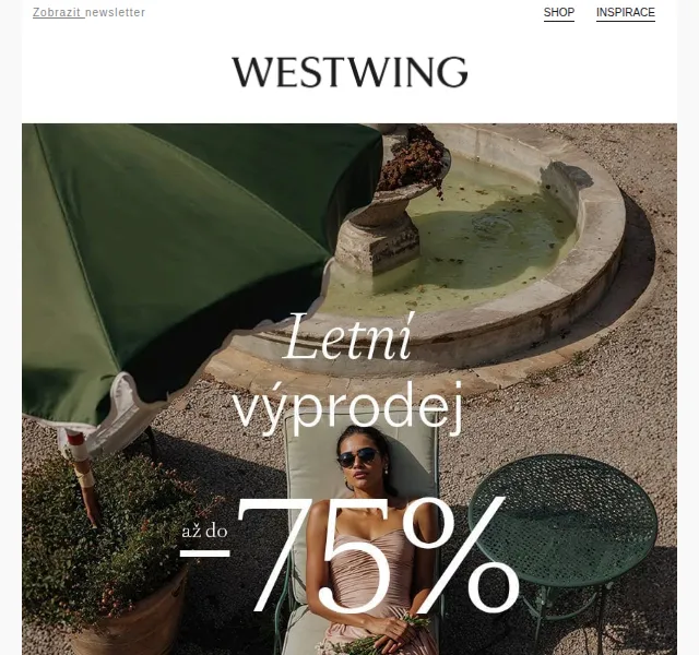 Westwing: Letní výprodej až -75 % – červenec 2026 | Nuslet.cz