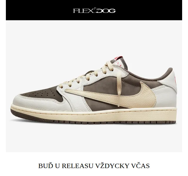 FlexDog: Air Jordan 1 x Travis Scott raffles – červen 2026 | Nuslet.cz