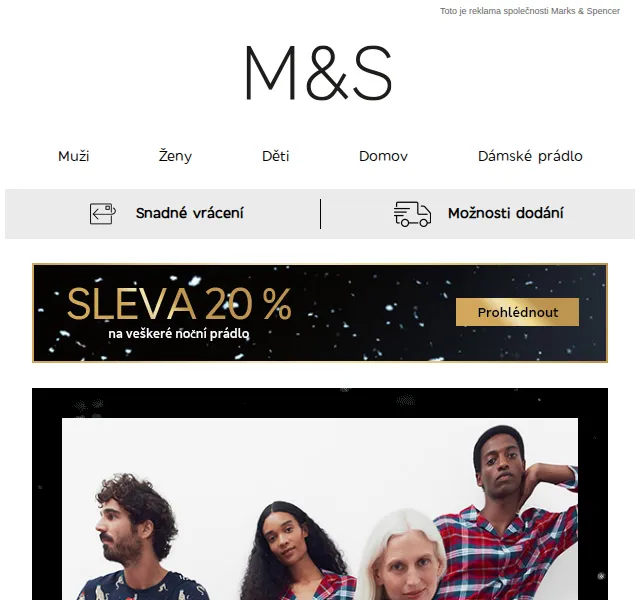 Marks and Spencer: Vánoční pyžama a noční prádlo – červenec 2026 | Nuslet.cz