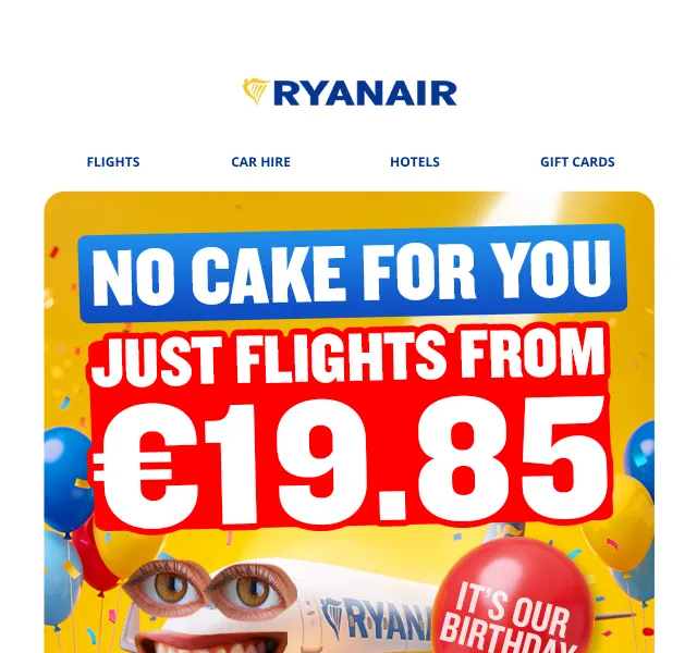 Ryanair: Letenky od 19,85 € – narozeninová akce – Červenec 2026 | Nuslet.cz
