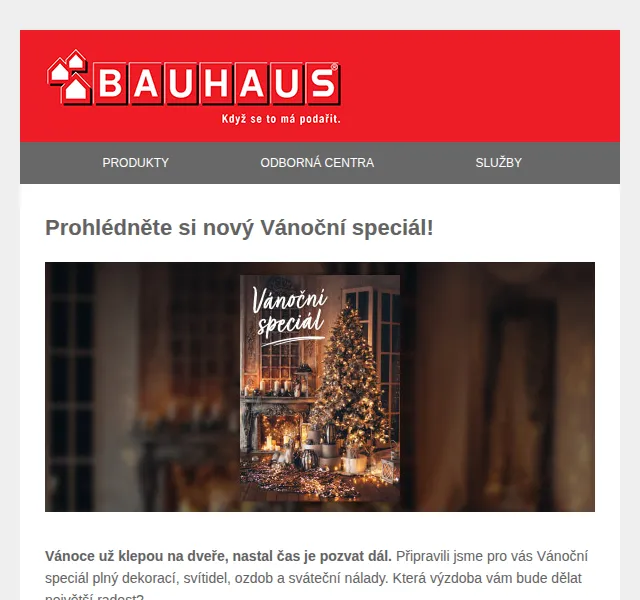 BAUHAUS: Vánoční speciál plný dekorací a svítidel – červen 2026 | Nuslet.cz