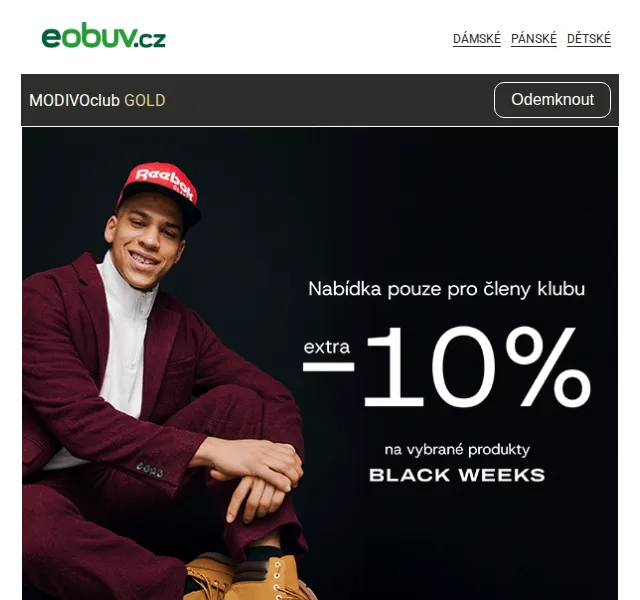 eobuv.cz: MODIVOclub CLUB10 sleva -10 % – červenec 2026 | Nuslet.cz