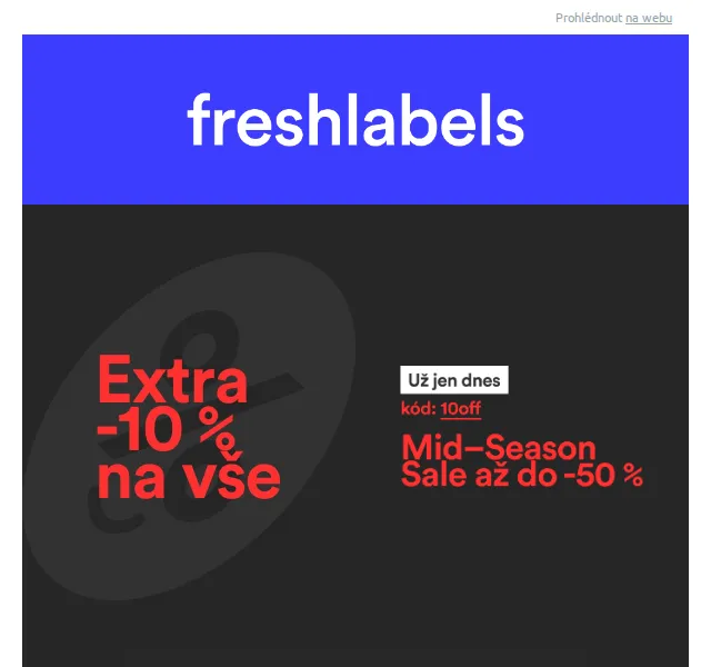 Freshlabels: Mid-Season Sale až 60% a extra sleva – červenec 2026 | Nuslet.cz