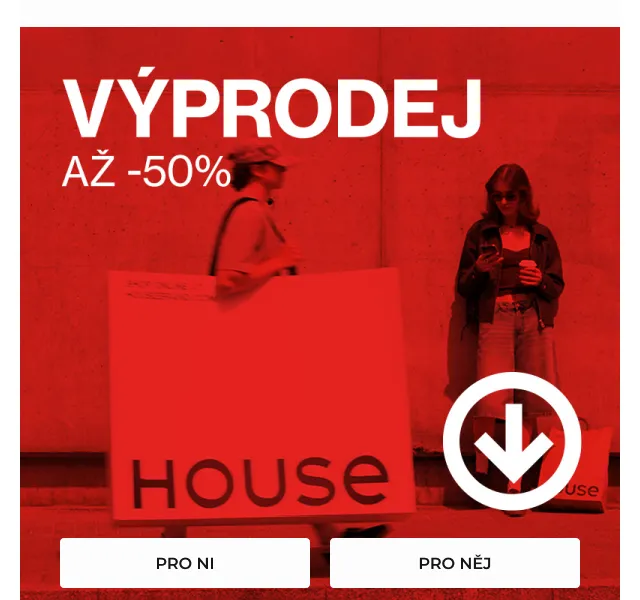HOUSE: Výprodej do -50 % – červenec 2026 | Nuslet.cz