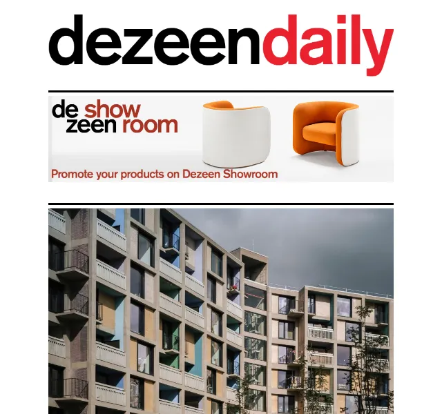 Dezeen Daily: inspirativní obsah z architektury a designu – červen 2026 | Nuslet.cz