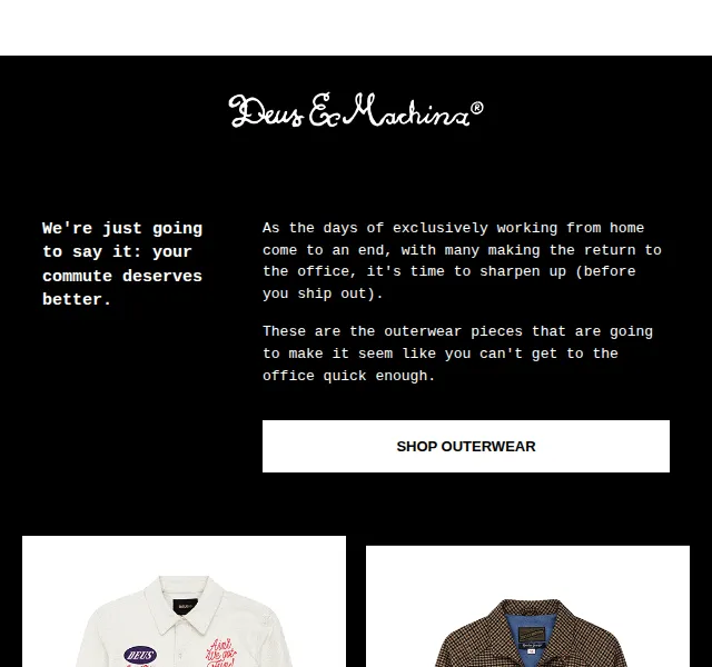 Deus Ex Machina Europe: Nové outerwear kousky na návrat do kanceláře – červenec 2026 | Nuslet.cz