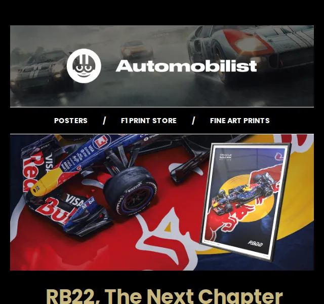 Automobilist: Oracle Red Bull Racing RB22 plakát – červenec 2026 | Nuslet.cz