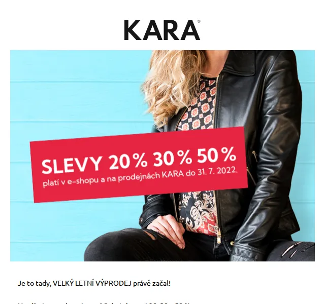 KARA: Velký letní výprodej 20–50 % – červenec 2022 | Nuslet.cz