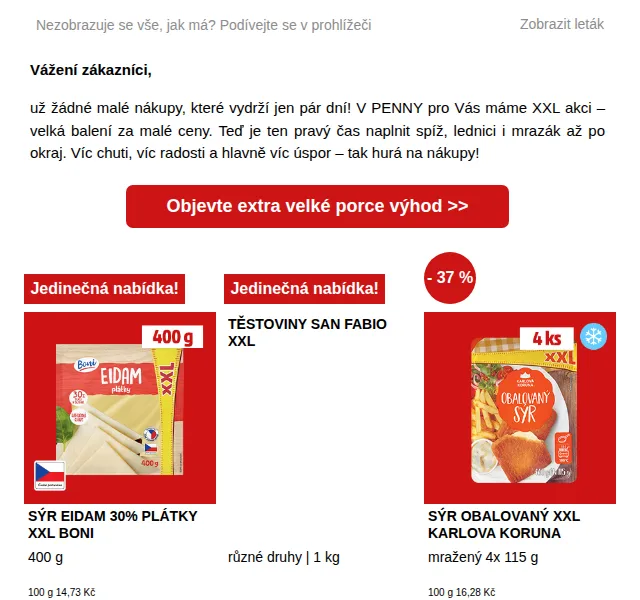 Penny: XXL balení a slevy až 61 % – březen 2026 | Nuslet.cz