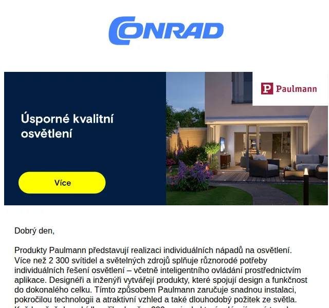 Conrad Electronic: Paulmann svítidla se slevou – červenec 2026 | Nuslet.cz
