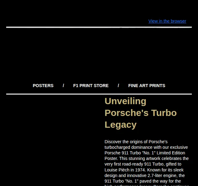 Automobilist: Porsche 911 Turbo poster – limitovaná edice – červenec 2026 | Nuslet.cz