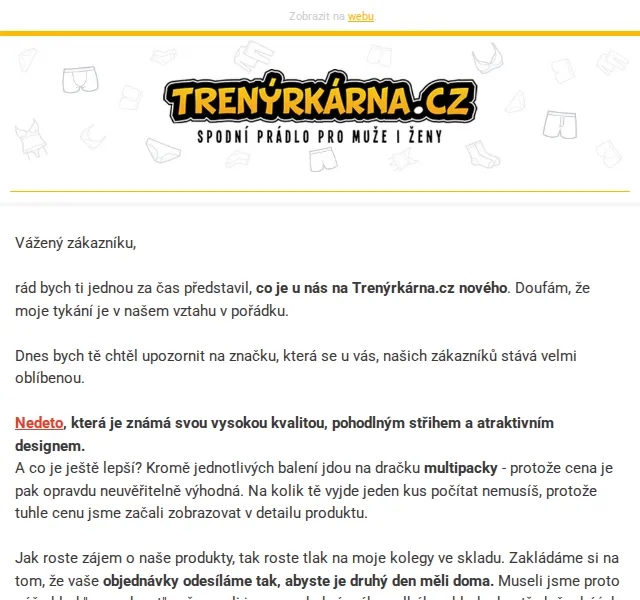 Lukáš z Trenýrkárna.cz: Nedeto multipacky – červenec 2026 | Nuslet.cz