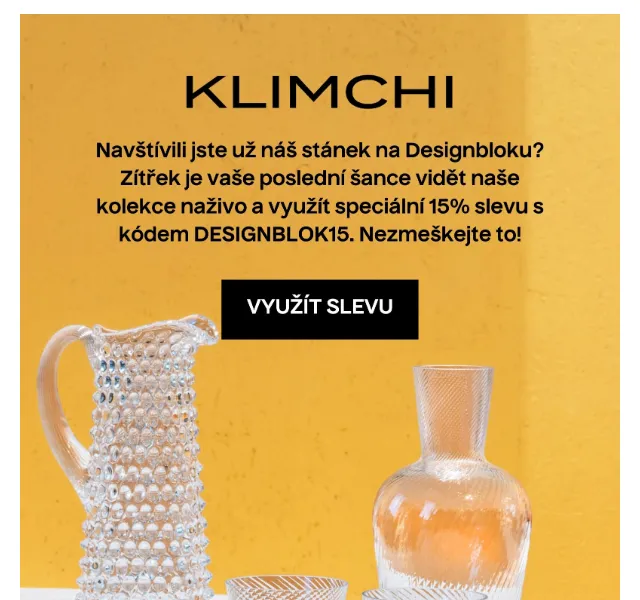KLIMCHI: sleva v rámci Designbloku – červenec 2026 | Nuslet.cz