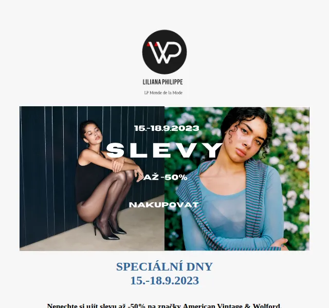 Liliana Philippe: Slevy až 50 % na American Vintage & Wolford – září 2023 | Nuslet.cz