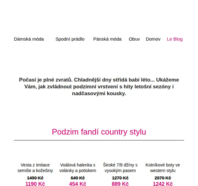 Blancheporte: Podzimní vrstvení se slevou až –50 % – červenec 2026 | Nuslet.cz