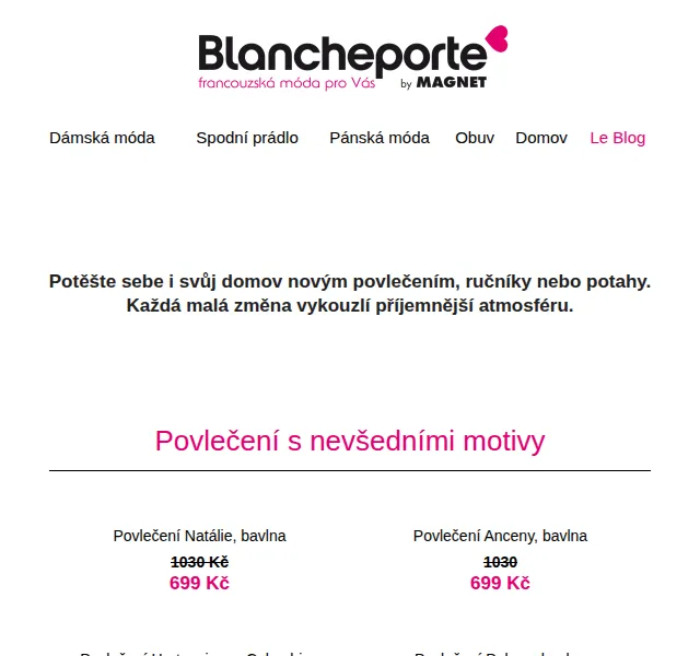 Blancheporte: Trendy bydlení za polovinu ceny – červenec 2026 | Nuslet.cz