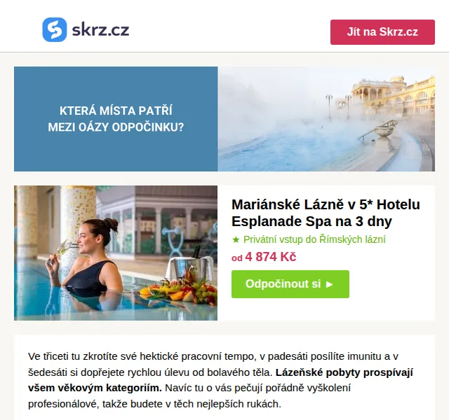 Vánoce na Skrz: Lázeňské pobyty od 1 820 Kč – červen 2026 | Nuslet.cz