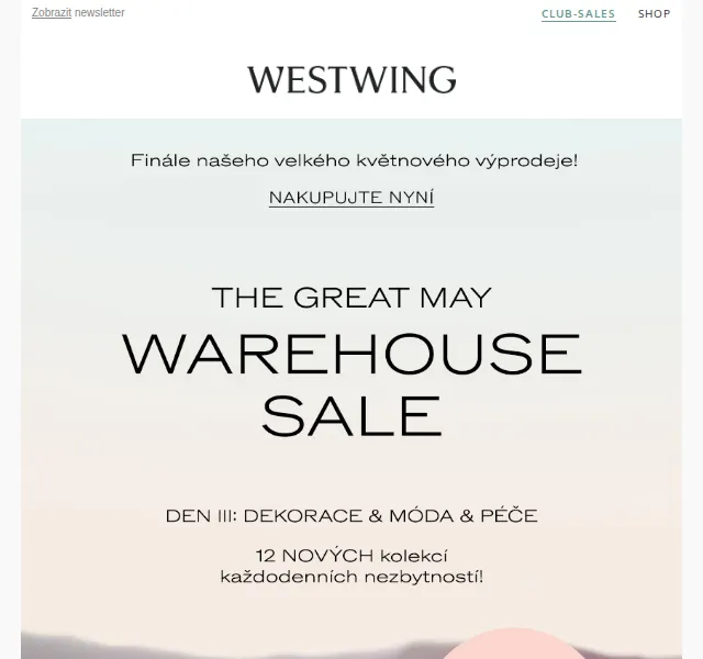 Westwing: Až -85 % na dekorace, módu a péči – červenec 2026 | Nuslet.cz