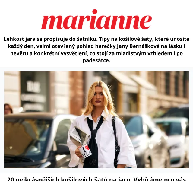 Marianne: Košilové šaty na jaro – duben 2026 | Nuslet.cz