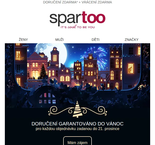 Spartoo.cz: doručení do Vánoc zdarma – červenec 2026 | Nuslet.cz