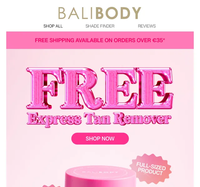 Bali Body: Express Tan Remover zdarma k nákupu 59 € – červenec 2026 | Nuslet.cz