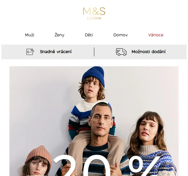Marks and Spencer: 20% sleva na svetry a kardigany – červenec 2026 | Nuslet.cz