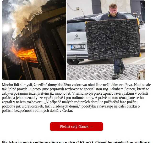 Dřevostavitel: články o požární bezpečnosti domech – červenec 2026 | Nuslet.cz