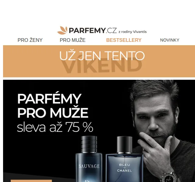 Parfemy.cz: Parfémy pro muže se slevou až 75 % – červen 2026 | Nuslet.cz