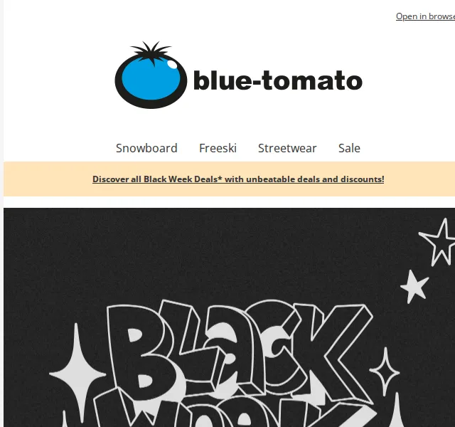 BLUE TOMATO: Black Week slevy na snowboardy a lyže – červenec 2026 | Nuslet.cz