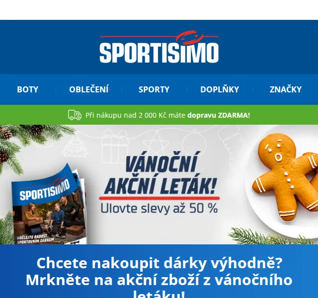 Sportisimo.cz: Vánoční akční leták – prosinec 2021 | Nuslet.cz