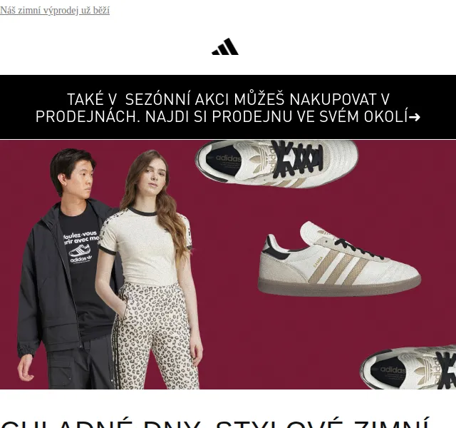 Adidas: Zimní výprodej až 40 % – duben 2026 | Nuslet.cz