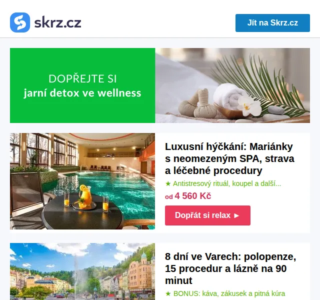 Vánoce na Skrz: Wellness pobyty od 1 990 Kč – červenec 2026 | Nuslet.cz