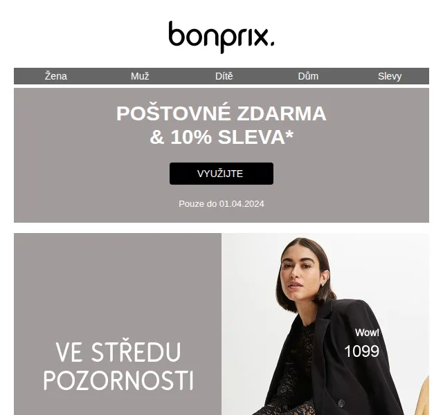 Bonprix: -10 % + poštovné ZDARMA – červenec 2026 | Nuslet.cz