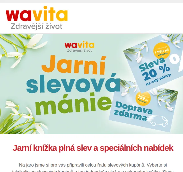 Wavita: Jarní kupónová knížka – březen 2026 | Nuslet.cz
