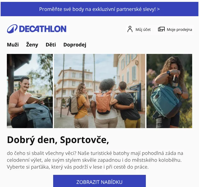 Decathlon: batohy se slevou až 28 % – červen 2026 | Nuslet.cz